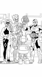 coloriage Harley Quinn updated à imprimer kawaii
