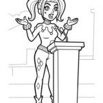 coloriage Harley Quinn updated gratuit a imprimer