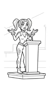 coloriage Harley Quinn updated gratuit a imprimer