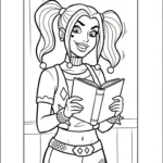 image de coloriage Harley Quinn updated pour enfant