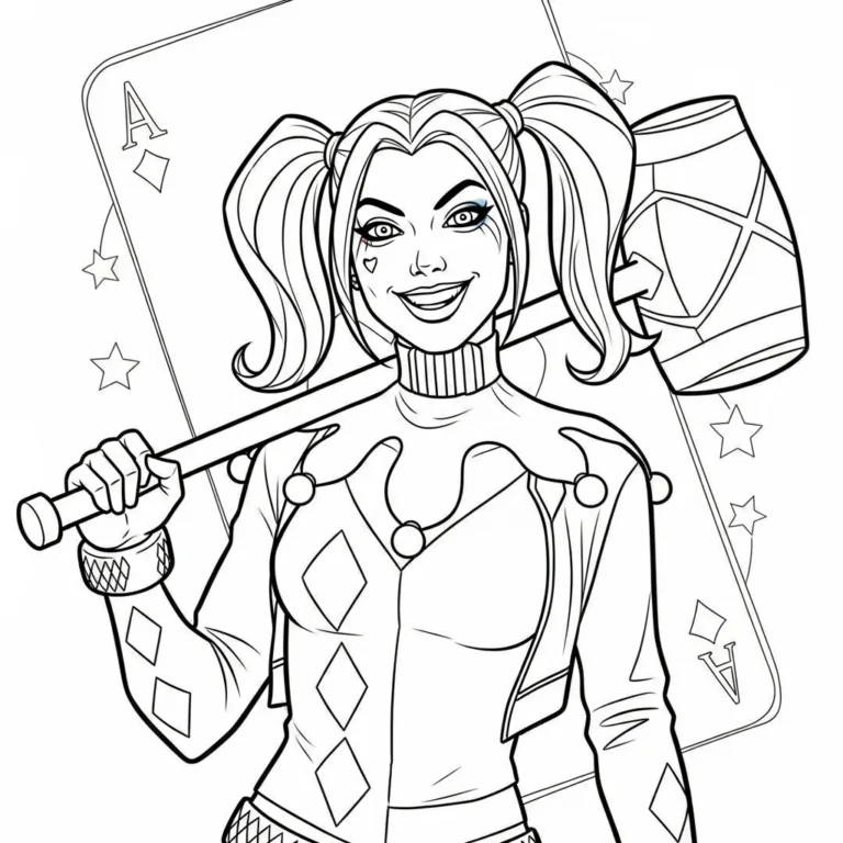 Tranh tô màu Harley Quinn