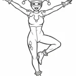 coloriage Harley Quinn updated a colorier en ligne