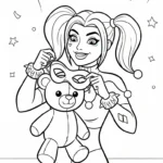 coloriage Harley Quinn updated et decoupage