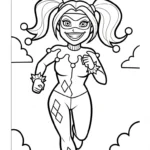 coloriage Harley Quinn updated à imprimer pdf gratuit