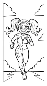 coloriage Harley Quinn updated à imprimer pdf gratuit