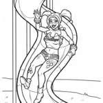 coloriage Harley Quinn updated pour enfant de 6 ans