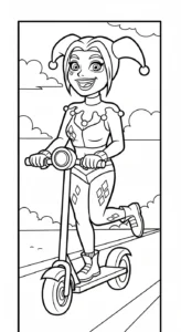 coloriage Harley Quinn updated pour enfant a imprimer gratuit
