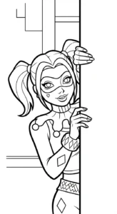 coloriage Harley Quinn updated pour enfants a imprimer