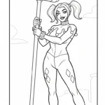 coloriage Harley Quinn updated pour enfant de à imprimer