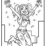 image pour coloriage Harley Quinn updated enfant