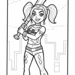 coloriage Harley Quinn updated a imprimer gratuit
