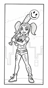 coloriage Harley Quinn updated a imprimer gratuit