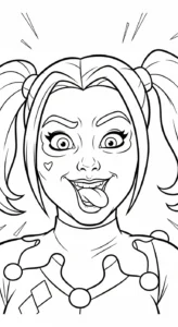 coloriage Harley Quinn updated pour enfant de 5 ans