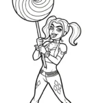 coloriage Harley Quinn updated pour enfants a imprimer