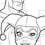 coloriage Harley Quinn updated à imprimer kawaii