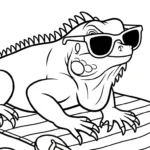 coloriage Iguane de pour enfants