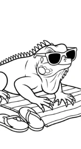 coloriage Iguane de pour enfants