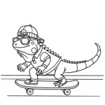 imprimer coloriage Iguane pour enfant