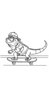 imprimer coloriage Iguane pour enfant