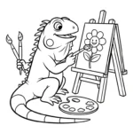 coloriage Iguane pour enfant gratuit