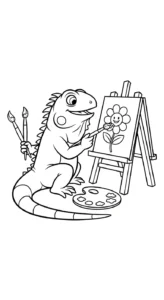 coloriage Iguane pour enfant gratuit