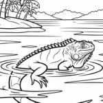 coloriage Iguane à imprimer pour enfant de 6 ans