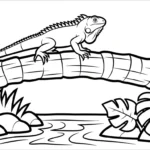 coloriage Iguane gratuit pour enfants