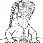 coloriage Iguane à imprimer gratuitement pdf