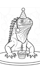 coloriage Iguane à imprimer gratuitement pdf