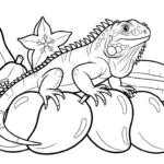 coloriage Iguane a imprimer gratuit