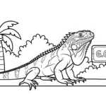 coloriage Iguane gratuit en ligne