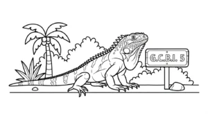 coloriage Iguane gratuit en ligne