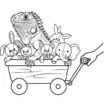 coloriage Iguane et dessin a imprimer