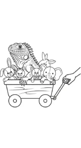 coloriage Iguane et dessin a imprimer
