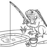 coloriage Iguane a colorier en ligne