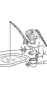 coloriage Iguane a colorier en ligne