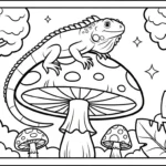 coloriage Iguane pour enfant de 10 ans