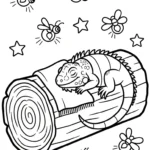 coloriage Iguane à imprimer gratuitement pdf