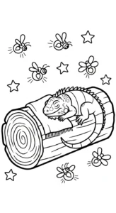 coloriage Iguane à imprimer gratuitement pdf