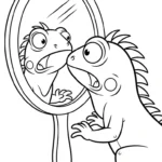 coloriage Iguane de pour enfants