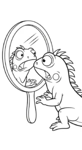 coloriage Iguane de pour enfants