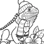 coloriage Iguane à imprimer pour enfant de 6 ans