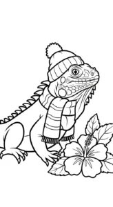 coloriage Iguane à imprimer pour enfant de 6 ans