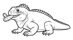 coloriage Iguane pour bebe a imprimer