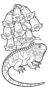 coloriage Iguane pour enfant de 8 ans