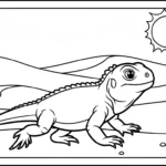 coloriage Iguane de pour enfants