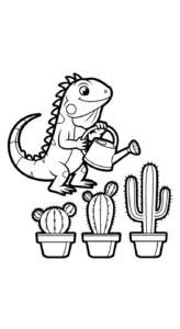 coloriage Iguane à imprimer pour enfant de 9 ans