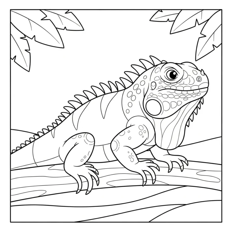 Tranh tô màu Iguane