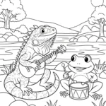 coloriage Iguane pour enfant gratuit