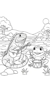 coloriage Iguane pour enfant gratuit